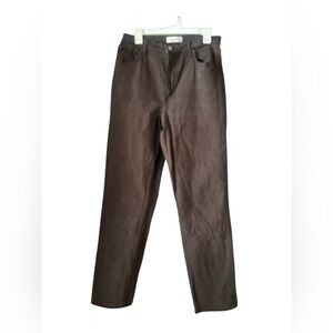 Abercrombie & Fitch 90 s Ulta High Rise Brown Straight-Leg Pants size 30/10 EUC